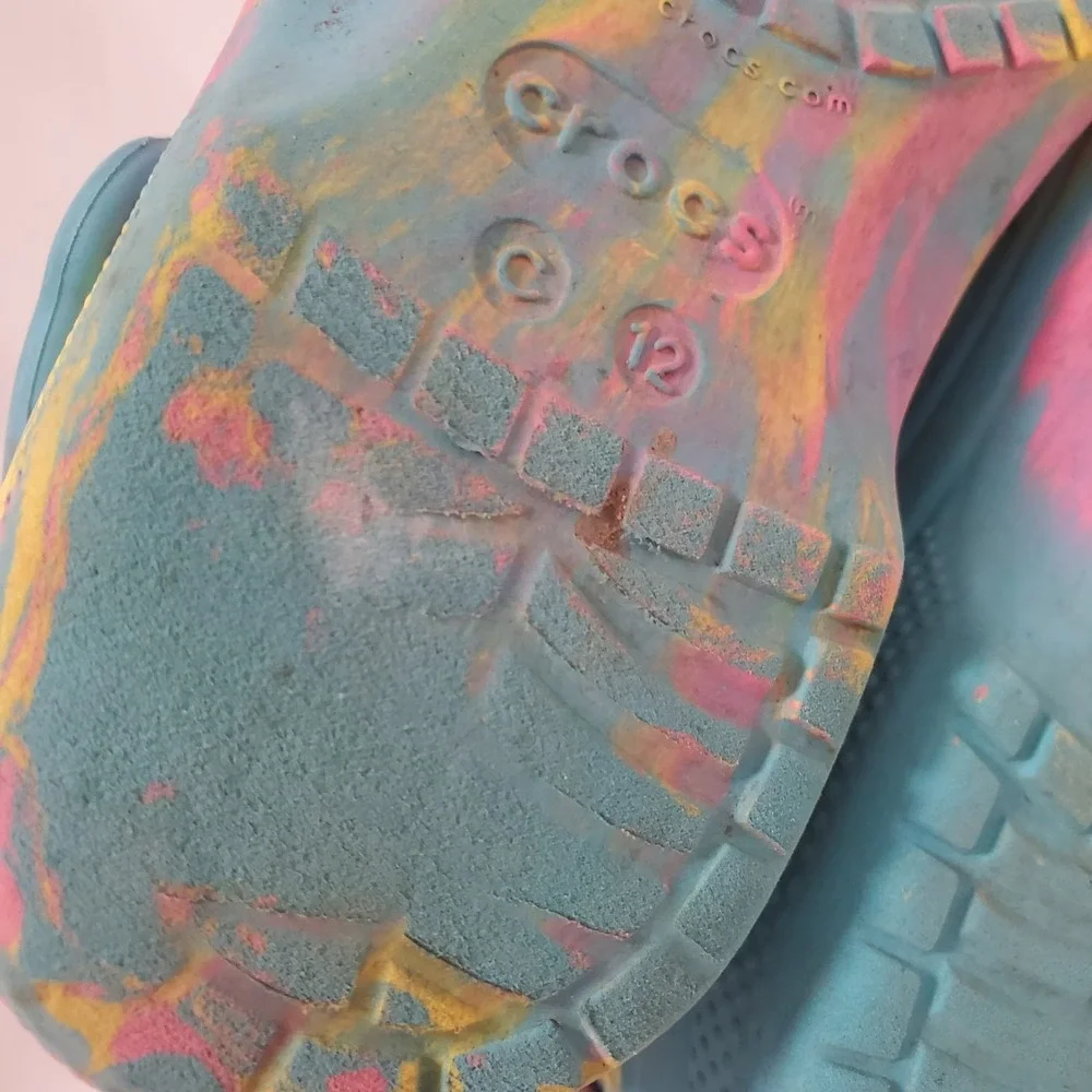 Crocs Classic Marbled Clog Kids Tie-Dye Multi Slip-On Shoes Size C 12